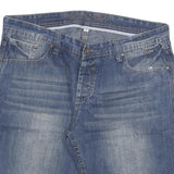 EIGHT2NINE Mens Denim Blue Casual Shorts 3XL W38 Cotton Blend Relaxed Fit