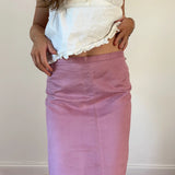 Unbranded Midi Skirt - 28W UK 8 Pink Polyester