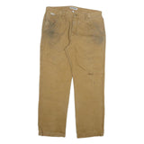 WOLVERINE Mens Regular Fit Beige Cotton Blend Jeans W38 L32 Zip Straight