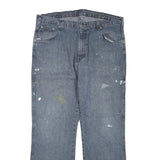 DICKIES Mens Regular Fit Blue Denim Jeans W40 L32 Cotton Blend Zip Pockets
