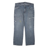 DICKIES Mens Regular Fit Blue Denim Jeans W40 L32 Cotton Blend Zip Pockets