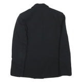 SANDRO Womens Black Wool Blend Double Breasted Jacket XS Button Closure Plain