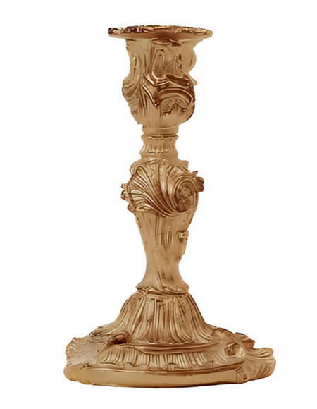 ANYHOUZ Gold Candle Holder – European Rococo Baroque Tabletop Decor for Modern Living Room Display