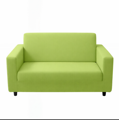 Anyhouz 2 Seater Sofa Cover Plain Apple Green Style and Protection For Living Room Sofa Chair Elastic Stretchable Slipcover
