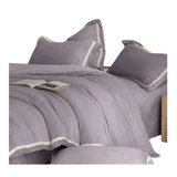 Anycozy Duvet Cover Set – Purple Ultra Soft Velvet Bedding with Flat Sheet