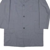 SPILAG Mens Grey Workwear Button Jacket L Cotton Blend Plain Casual