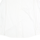 PIERRE CARDIN Mens White Cotton Shirt L Classic Long Sleeve Button Collar