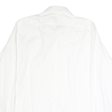 PIERRE CARDIN Mens White Cotton Shirt L Classic Long Sleeve Button Collar