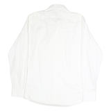 PIERRE CARDIN Mens White Cotton Shirt L Classic Long Sleeve Button Collar