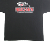 CHAMPION Mens Black Raiders Graphic T-Shirt 2XL Short Sleeve Crew Neck