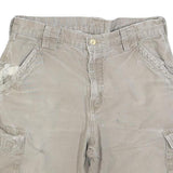 CARHARTT Mens Beige Cargo Cotton Blend Shorts M W32 Durable Workwear