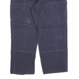 Mens Relaxed Navy Blue Jeans Cotton Blend Zip W36 L30 Workwear Pockets