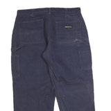 Mens Relaxed Navy Blue Jeans Cotton Blend Zip W36 L30 Workwear Pockets