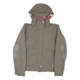 HELLY HANSEN Womens Beige Jacket M Polyester Blend Plain Zip Hooded Outdoor
