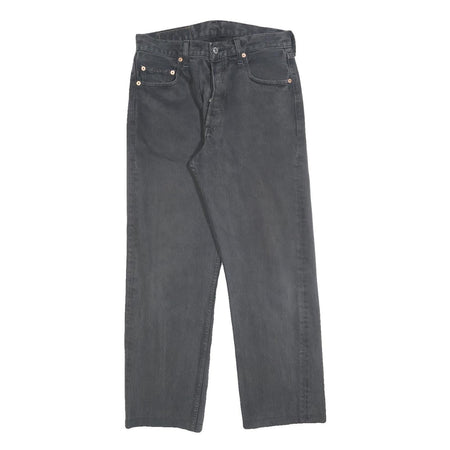 LEVI'S 501 Mens Jeans Black Regular Straight Denim Medium W31 L27 Classic Button