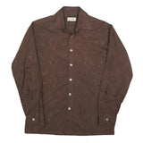 DINO LORENZI Mens Brown Pattern Shirt S Stylish Long Sleeve Casual