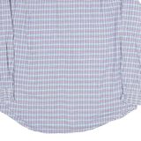 CHAPS Mens White & Blue Check Shirt XL Cotton Blend Long Sleeve Casual