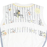 SUN SET Womens White & Grey Striped Printed Zip Jacket XL Polyester Blend Casual