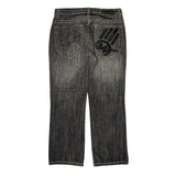 Unbranded Graphic Jeans - 34W 30L Gray Cotton