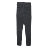 LEVI'S Womens Slim Black Denim Skinny Jeans W25 L28 Cotton Blend Zip