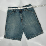 Authentic Collection Double Knee Carpenter Shorts - 30W 10L Blue Denim