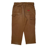 Dickies Carpenter Trousers - 34W 30L Brown Cotton