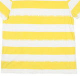 TOMMY HILFIGER Mens Yellow & White Stripe Modern T-Shirt L Short Sleeve Crew