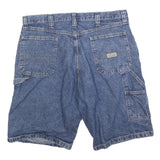 WRANGLER Mens Denim Blue Casual Shorts L W36 Comfortable Cotton Blend