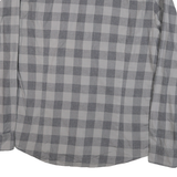 BOSS Mens Grey Check Shirt XL Button-Down Collar Long Sleeve Cotton Blend Smart