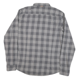 BOSS Mens Grey Check Shirt XL Button-Down Collar Long Sleeve Cotton Blend Smart