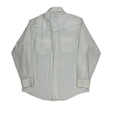 70S/80S Made In USA Lee Striped Shirt - XL White Cotton