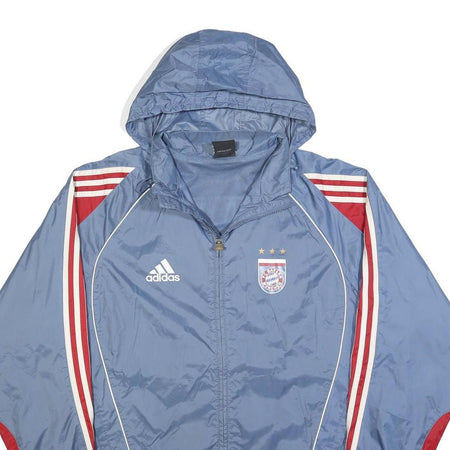 ADIDAS Mens Blue & Red FC Bayern Munich Track Jacket S Polyester Football Sports