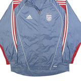 ADIDAS Mens Blue & Red FC Bayern Munich Track Jacket S Polyester Football Sports