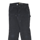 CARHARTT Womens Cotton Blend Black Regular Fit Straight Leg Trousers W28 L29