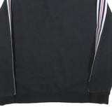 FILA Mens Black & White Zip Collar XL Biella Italia Sweatshirt Cotton Blend