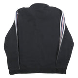FILA Mens Black & White Zip Collar XL Biella Italia Sweatshirt Cotton Blend
