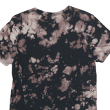 DEF LEPPARD Mens Black & Brown Tie Dye Graphic T-Shirt S Short Sleeve Crew Neck