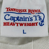 Tennessee River Graphic T-Shirt - Large White Cotton