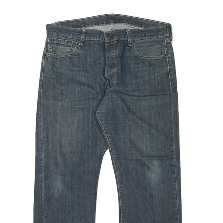 LEVI'S 501 Mens Jeans Blue Regular Straight Denim Medium W36 L28 Classic Button