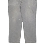 CARHARTT Mens Relaxed Fit Grey Workwear Cotton Blend Jeans W40 L32 Durable Zip
