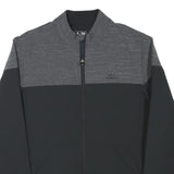 ADIDAS Mens Black & Grey Sports Zip Jacket S Polyester Blend Plain Stylish