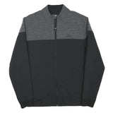 ADIDAS Mens Black & Grey Sports Zip Jacket S Polyester Blend Plain Stylish
