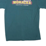 ONEITA Womens Blue Womacks Casino Graphic T-Shirt M Short Sleeve Crew Neck