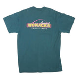 ONEITA Womens Blue Womacks Casino Graphic T-Shirt M Short Sleeve Crew Neck