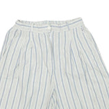 ILIO Womens Shorts White & Blue Striped Casual XXS W24 Cotton Blend
