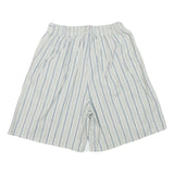 ILIO Womens Shorts White & Blue Striped Casual XXS W24 Cotton Blend