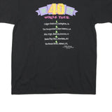 Mens Single Stitch Black Modern T-Shirt L Short Sleeve Crew Neck World Tour