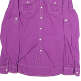 TOMMY HILFIGER Womens Purple Shirt M Cotton Button Pocket Casual