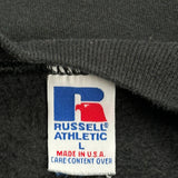 Made In USA Russell Athletic College Sweatshirt - Large Black Cotton