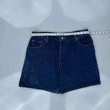 550 Levis Denim Shorts - 34W UK 16 Blue Denim